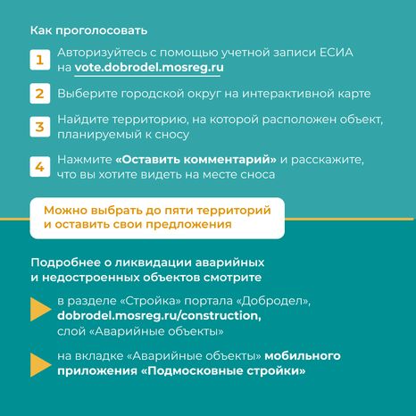 Голосуй за новые объекты на Доброделе