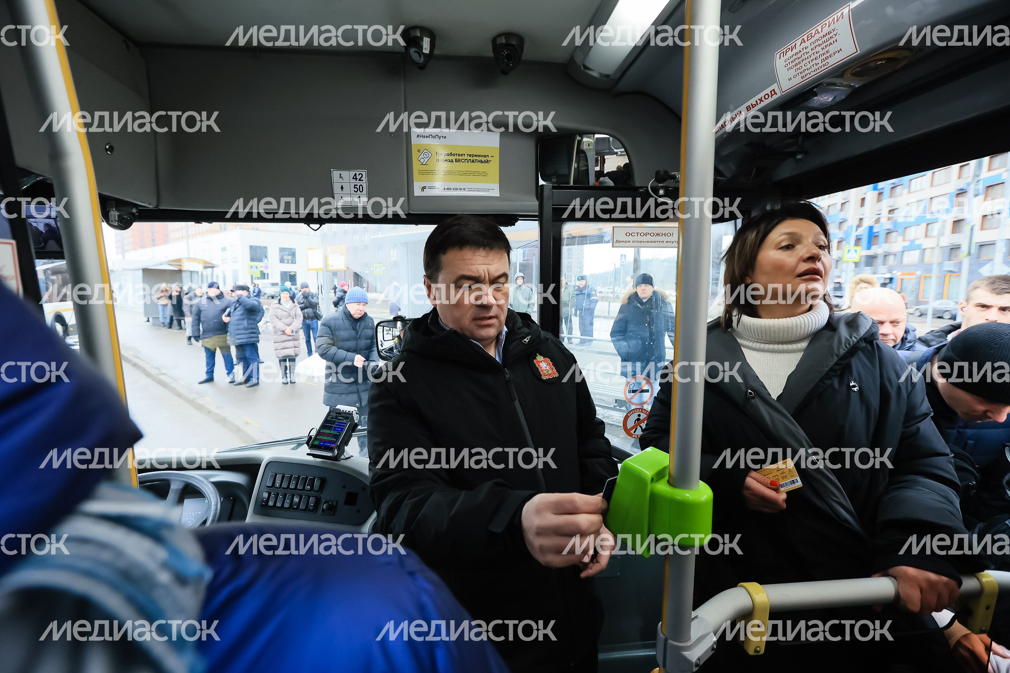 Поездка губернатора на автобусе «Бронницы - м.Котельники»​​
