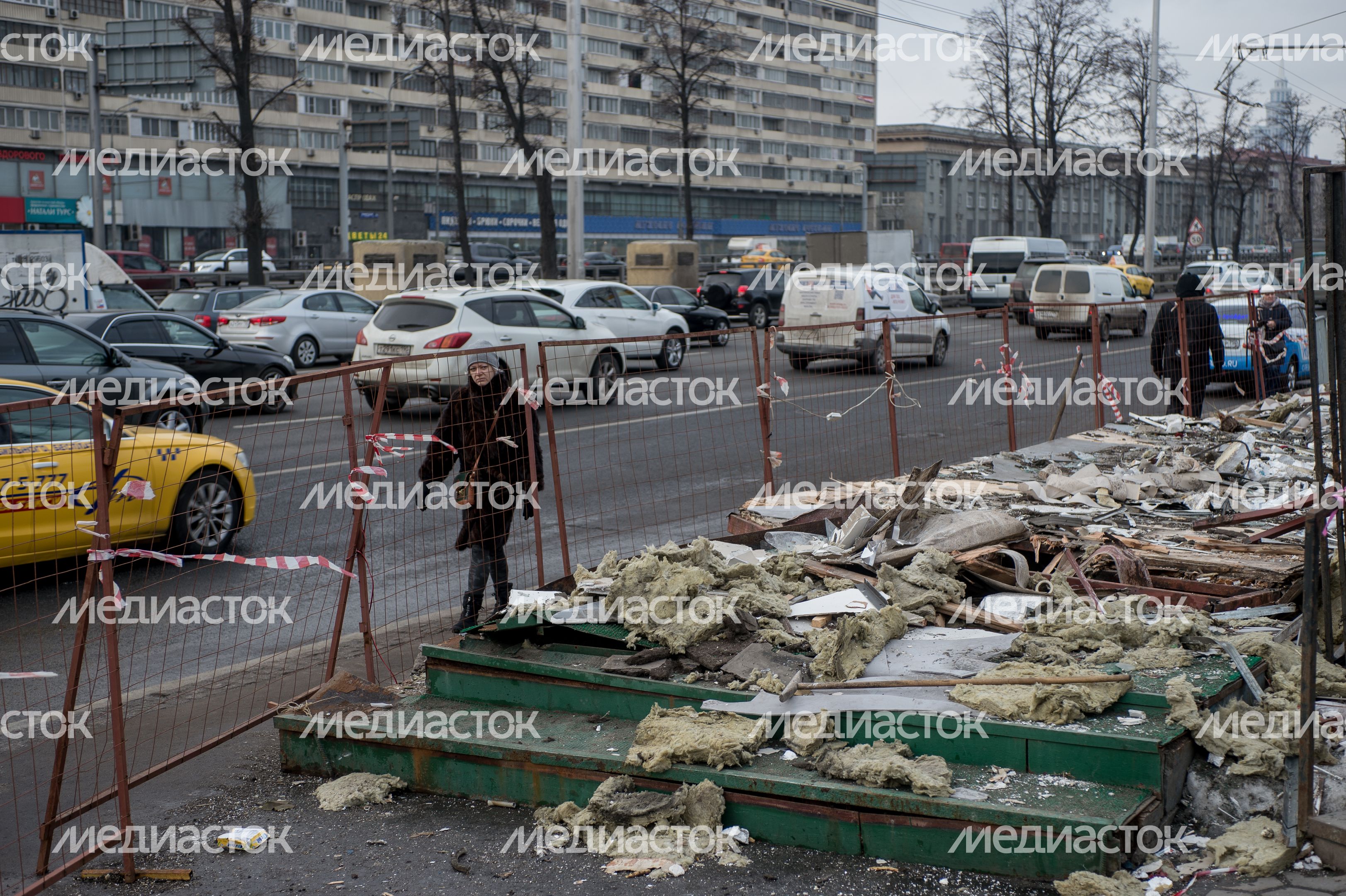 Снос самостроя у станции метро Динамо в Москве