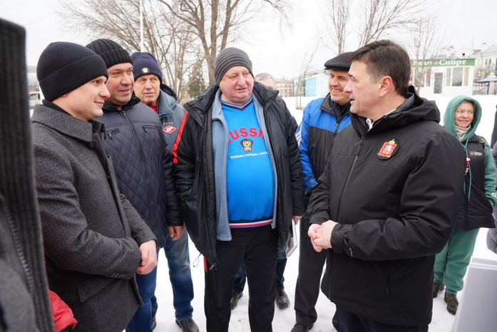 Посещение места строительства нового стадиона «Торпедо» в Люберцах Губернатором Подмосковья