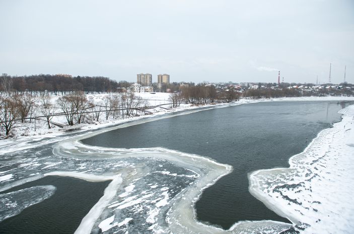 Зимние виды города Воскресенск