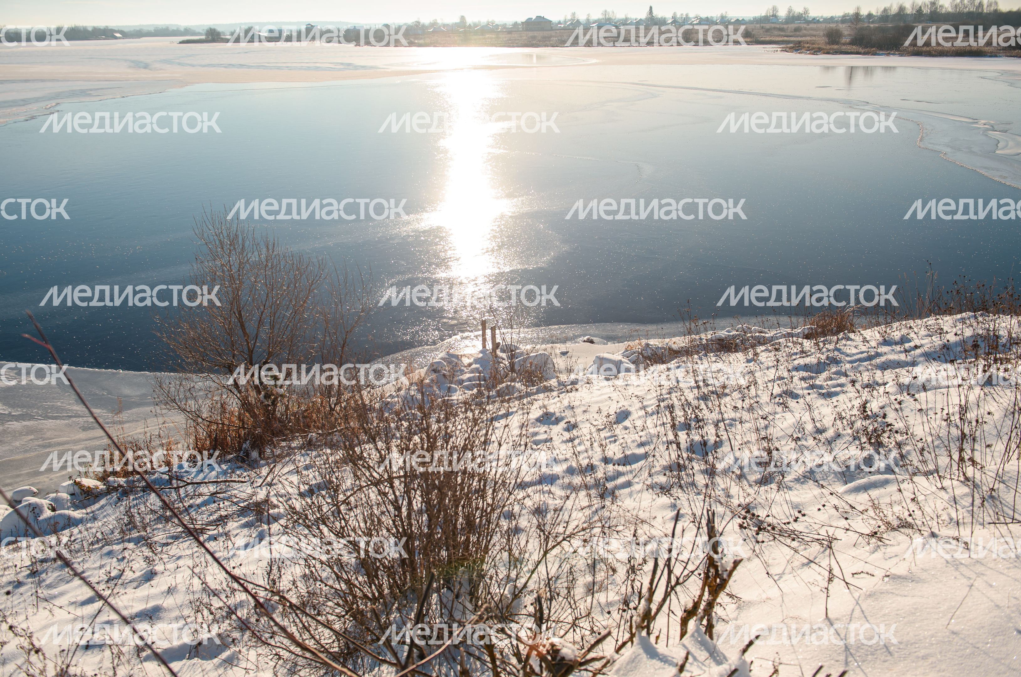 Зимние виды города Калязин