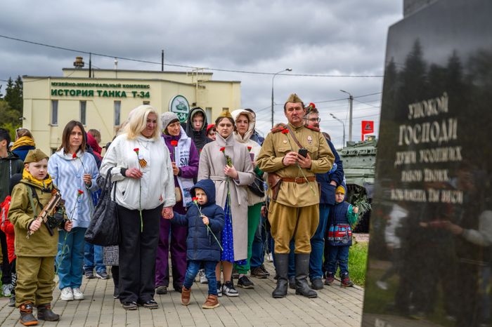 Военно-историческая реконструкция событий мая 1945 года в музее истории танка Т-34 в Мытищах