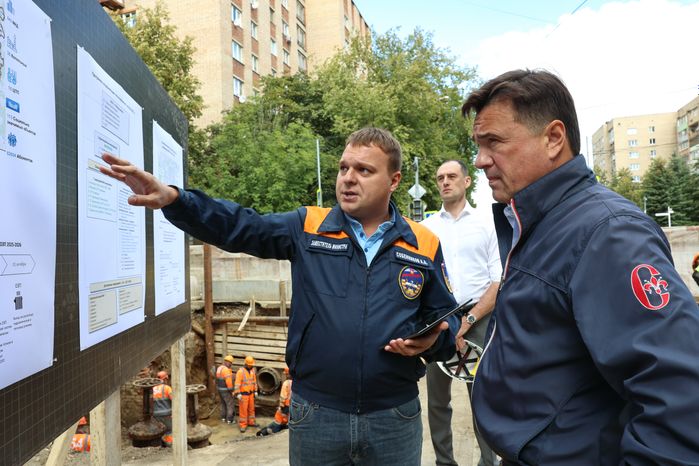 Андрей Воробьев проверил ход модернизации теплосетей в Ступино