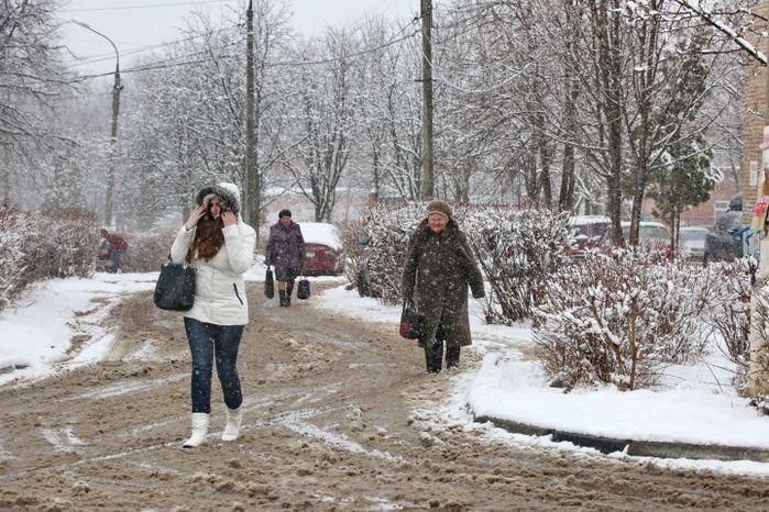 Снегопад в Кашире