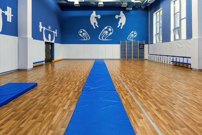 Спортзал нового корпуса школы № 15 в ЖК «Героев» в Балашихе