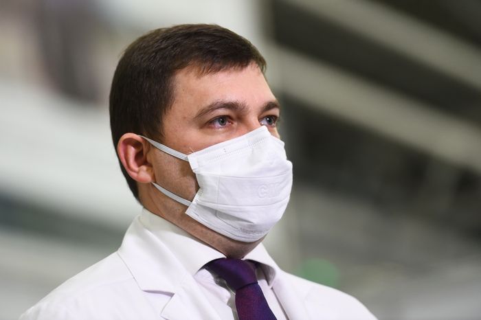 Медицинский центр для больных с коронавирусом, организованный в павильонах Конгрессно-выставочного центра в Кубинке
