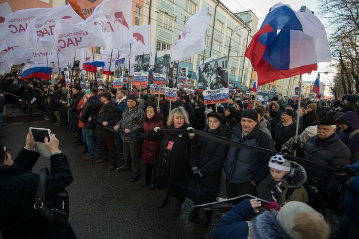 Марш памяти убитого политика Бориса Немцова в Москве