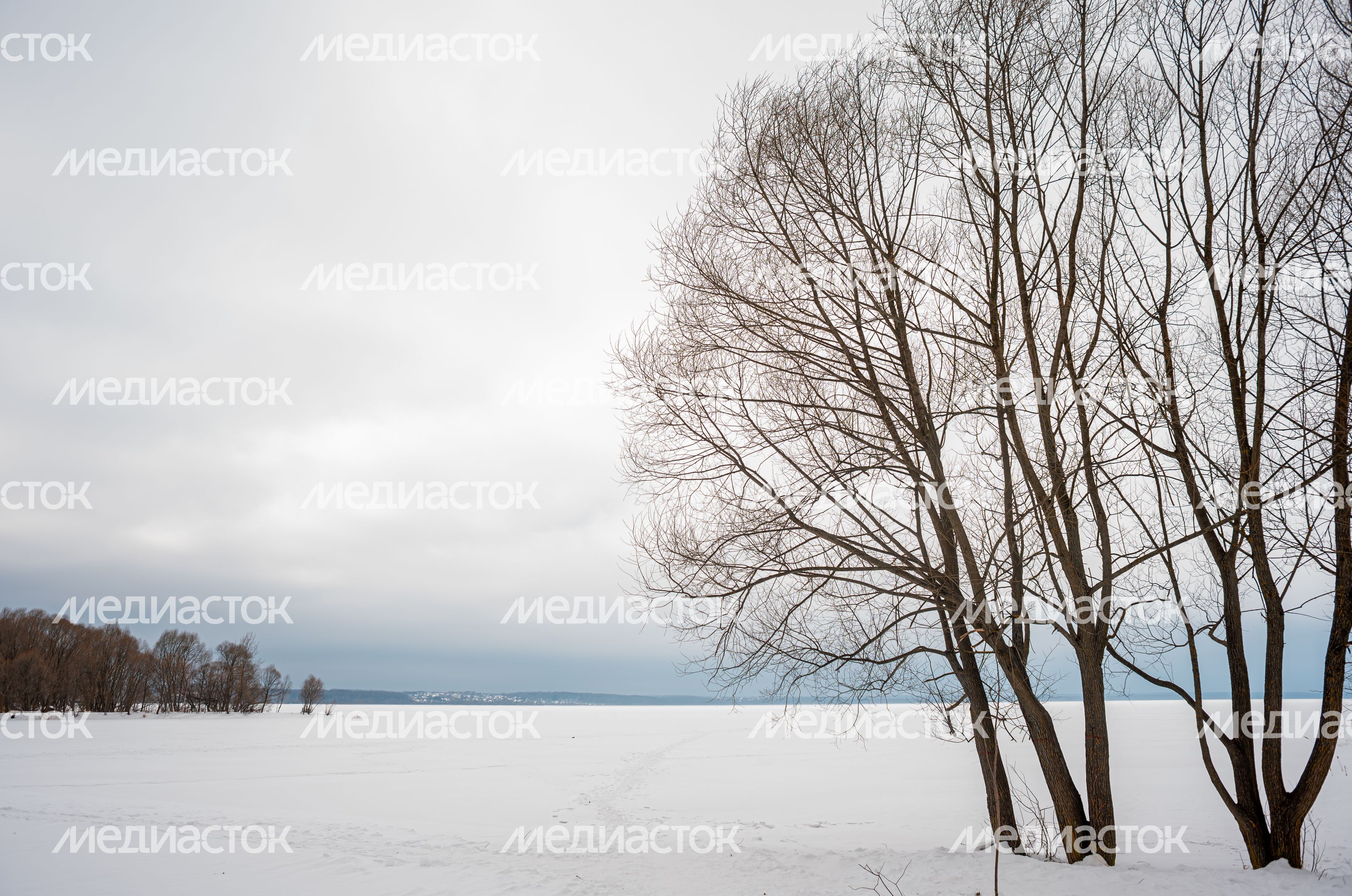 Зимние виды озера Плещеево