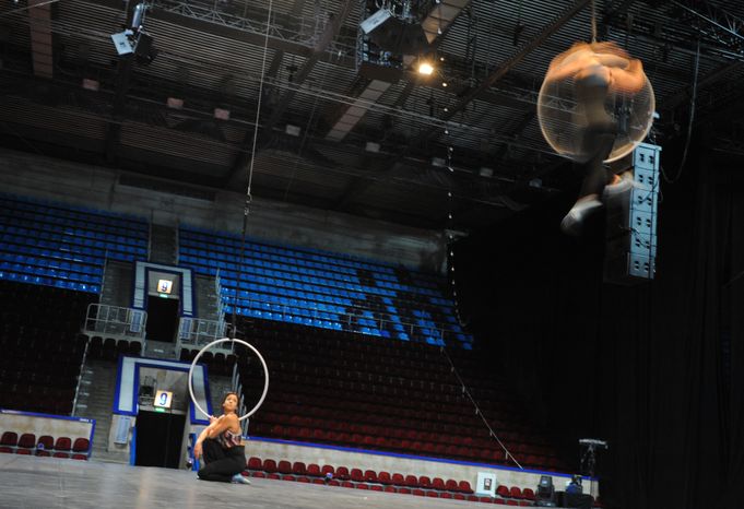 Репетиция шоу театра Cirque du Soleil