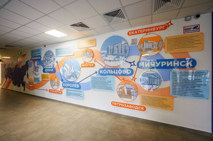 Роспись на стенах нового корпуса Первомайской школы №2 им. М.Ф. Тихонова в Королеве