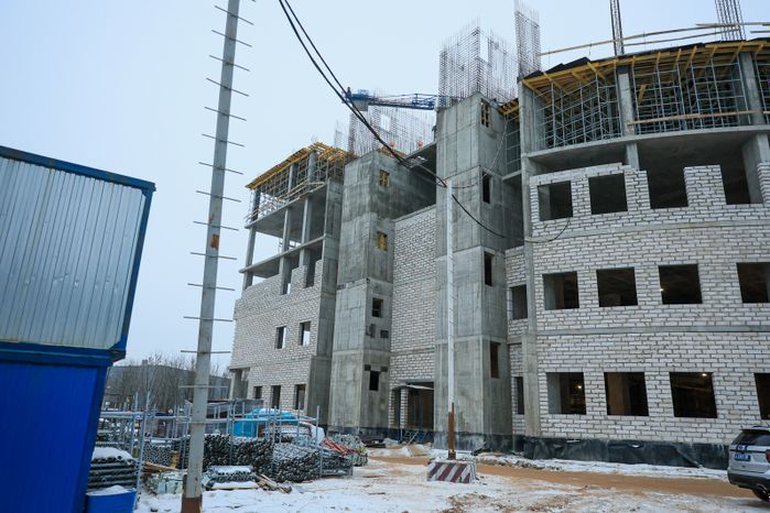 Посещение Губернатором Подмосковья стройплощадки Детской областной больницы в Красногорске