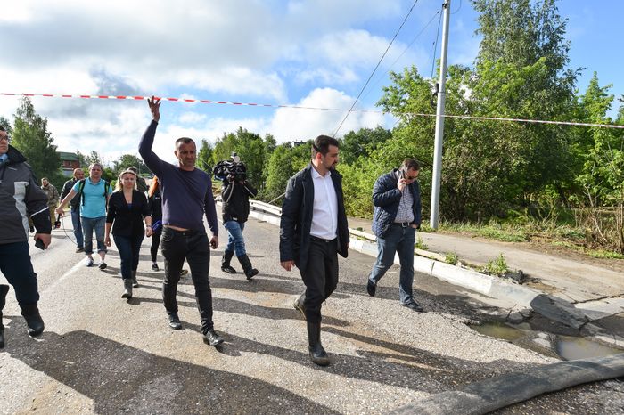 Последствия прорыва дамбы в Рузе