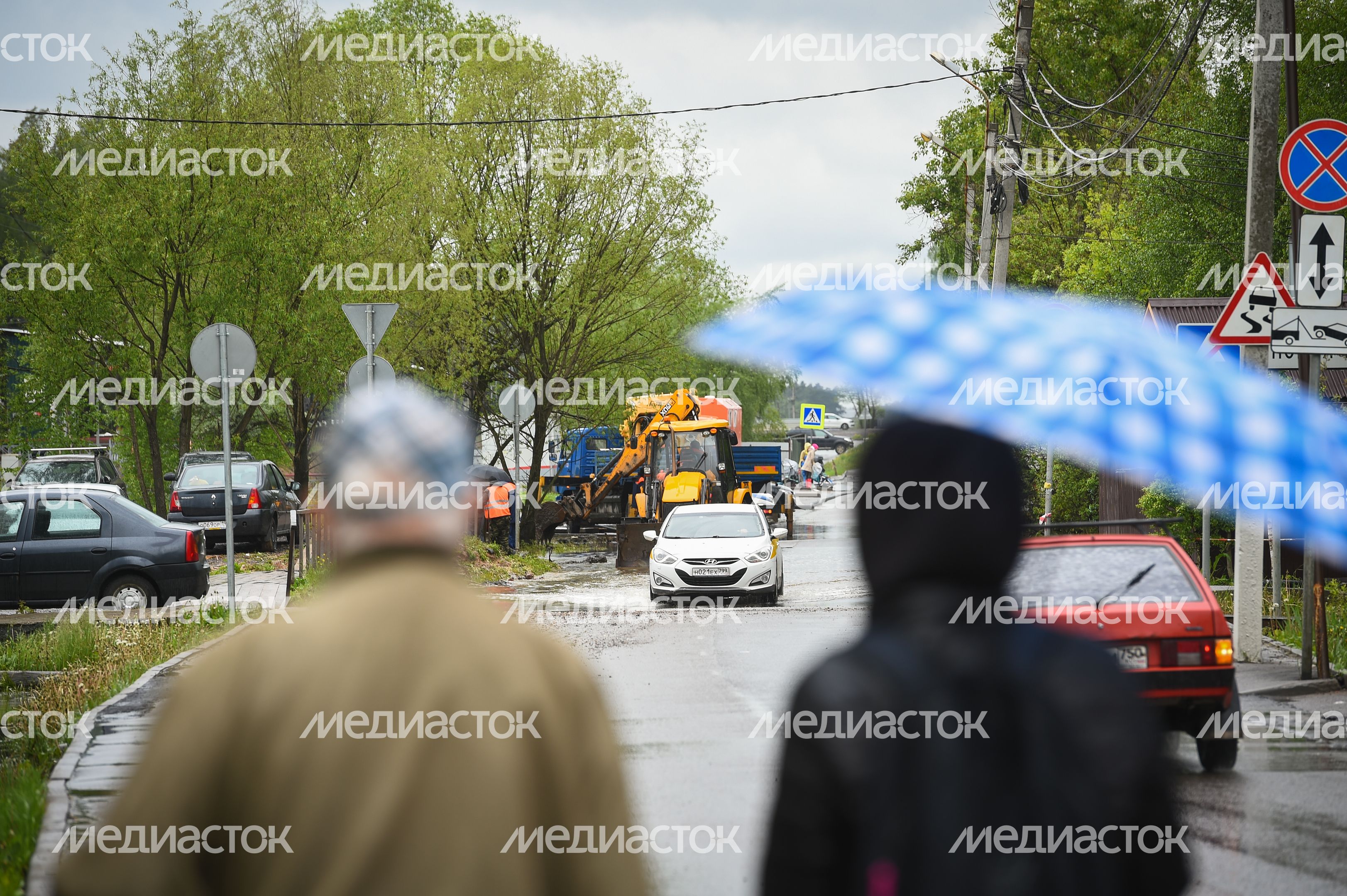 Кадры с мест подтоплений в Красногорске