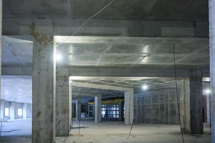 Посещение Губернатором Подмосковья стройплощадки Детской областной больницы в Красногорске