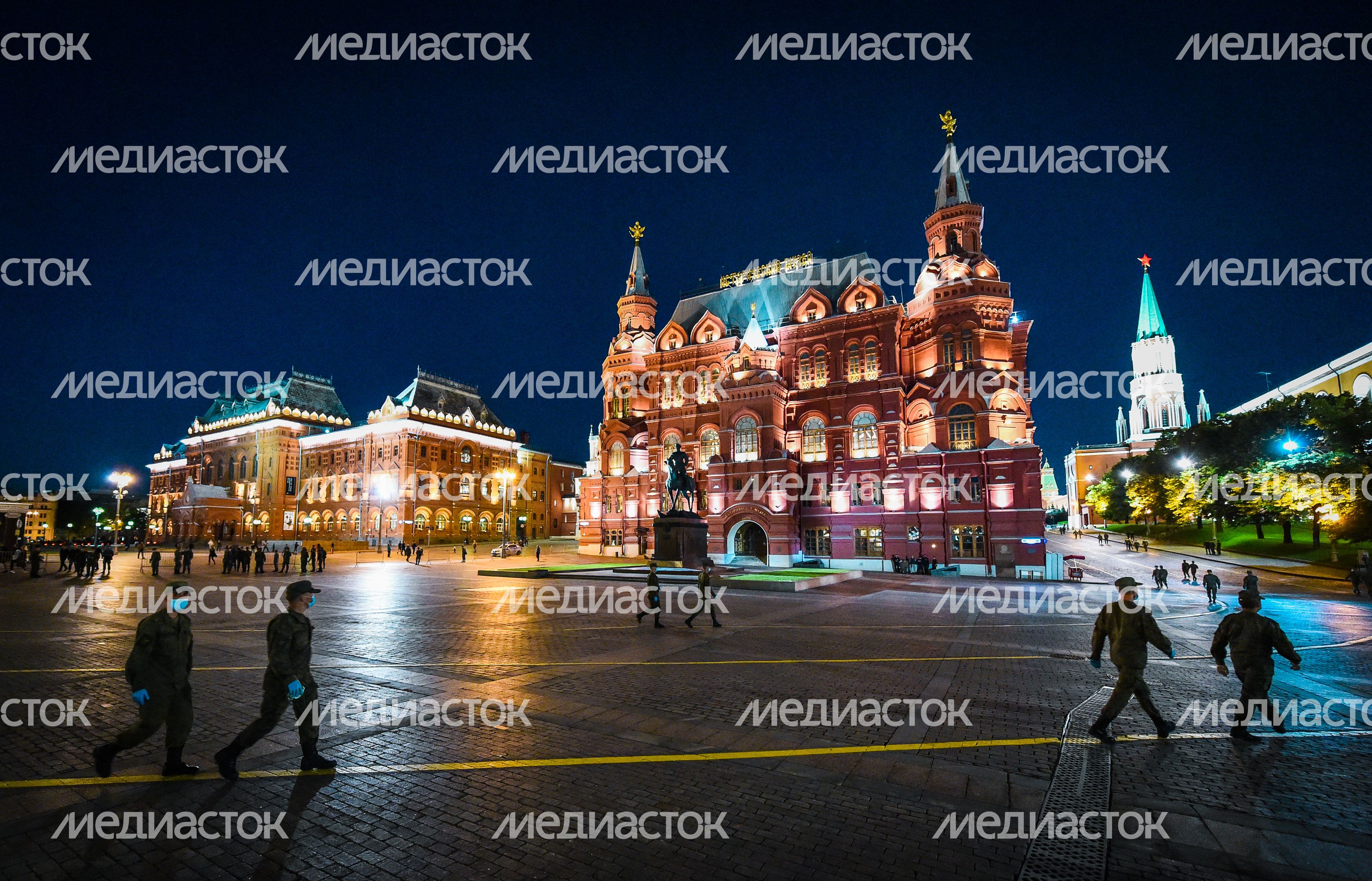 Пешая репетиция парада Победы в Москве