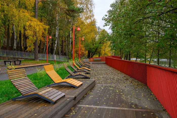 Вишняковский лесопарк в Балашихе после второго этапа благоустройства