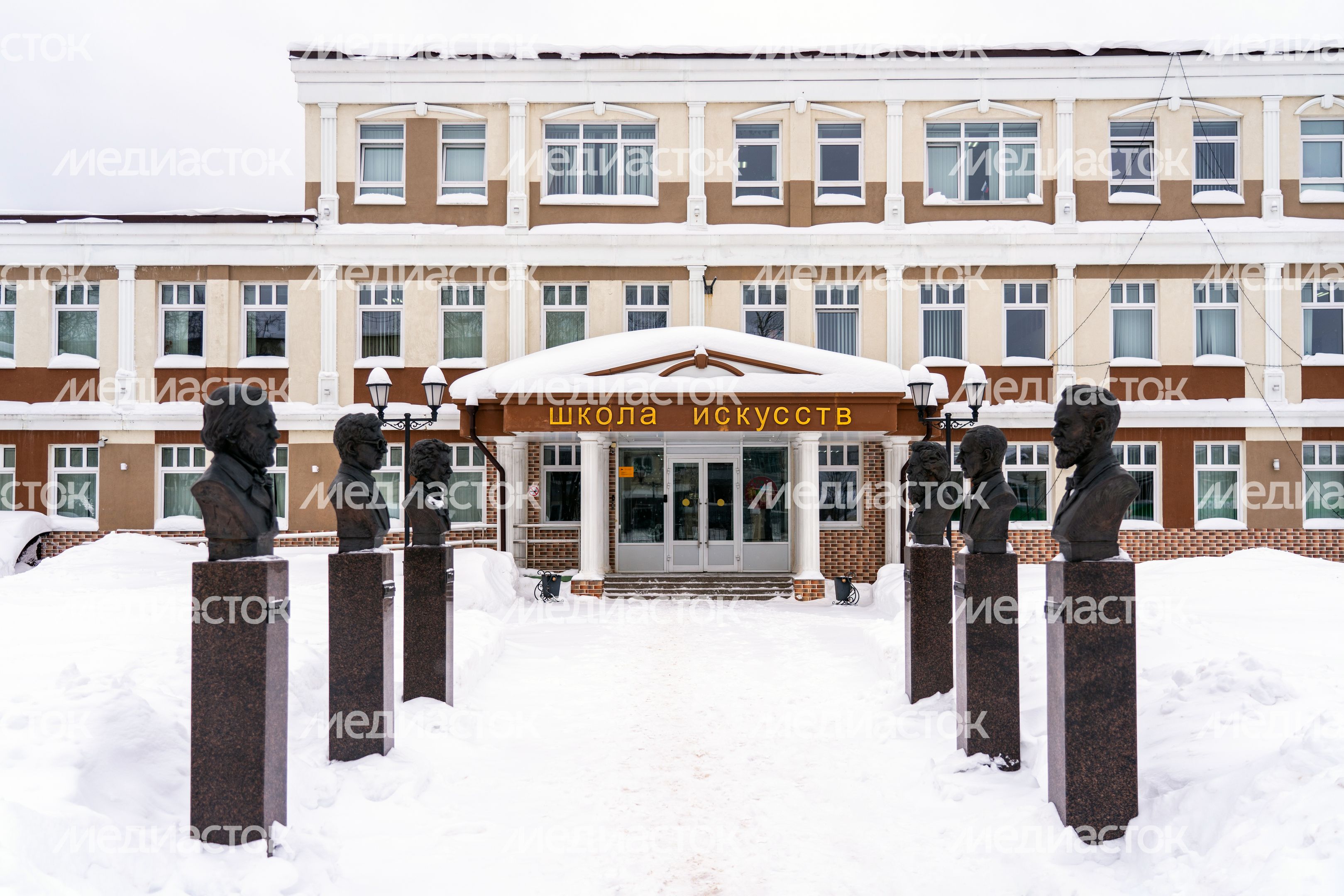 Зимние виды поселка Шаховская