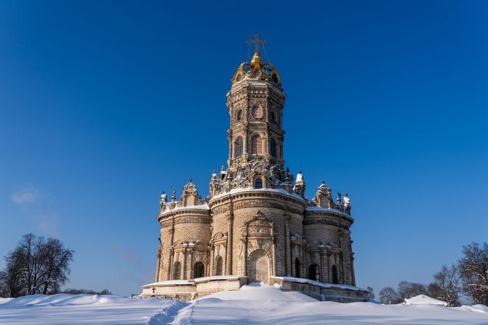 Церковь иконы Божьей Матери Знамение в поселке Дубровицы в Подольске