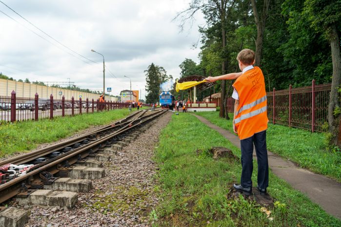 Московская детская железная дорога в поселке Кратово