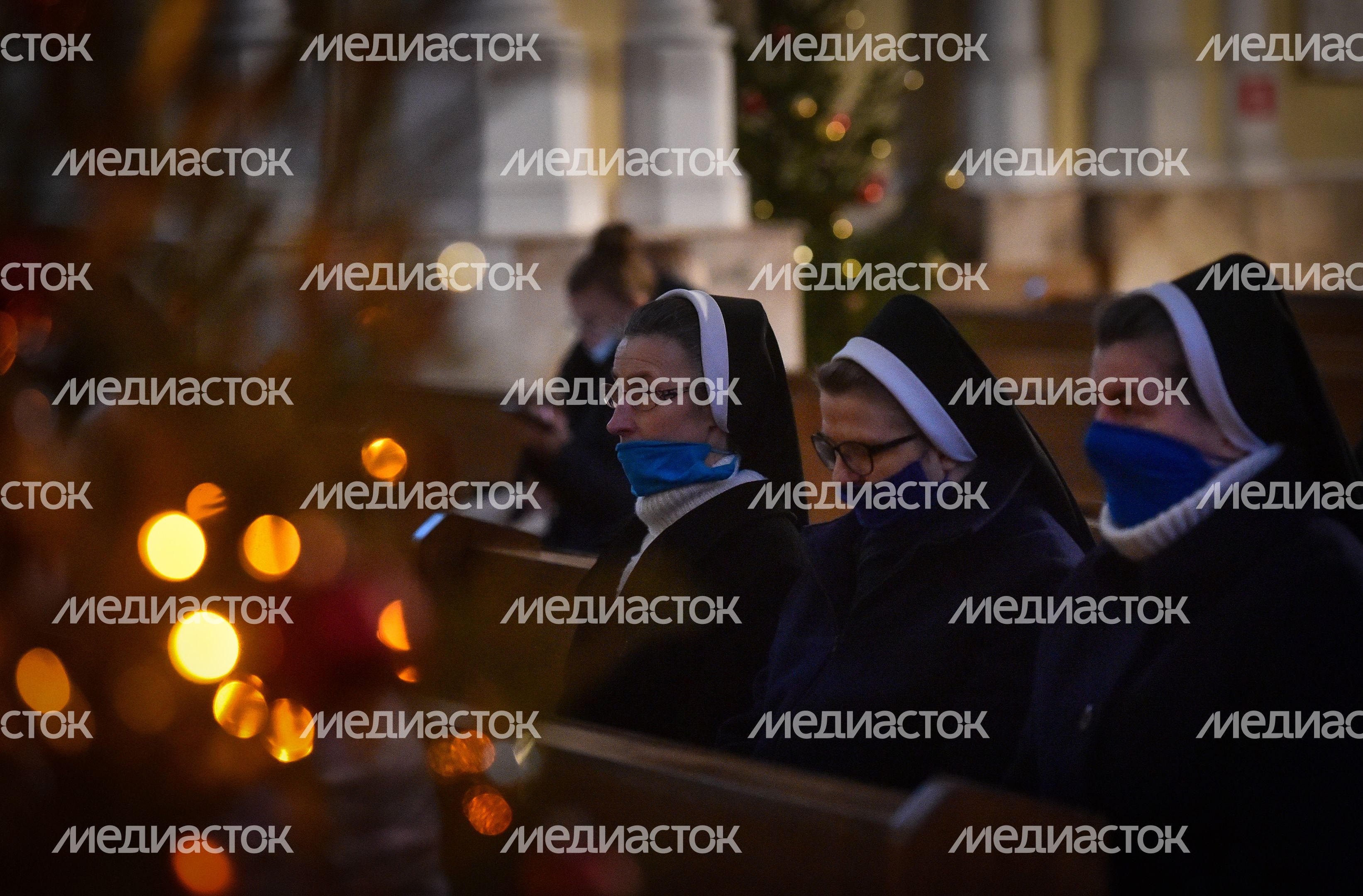 Рождественская служба в кафедральном соборе Непорочного Зачатия Пресвятой Девы Марии
