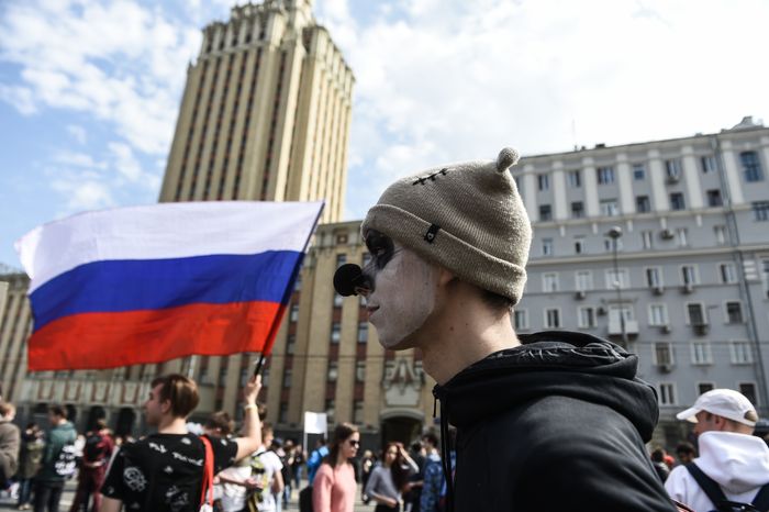 Митинг против блокировки Telegram в Москве