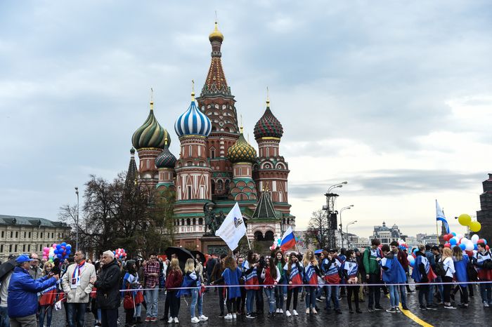 Первомайская демонстрация профсоюзов в Москве