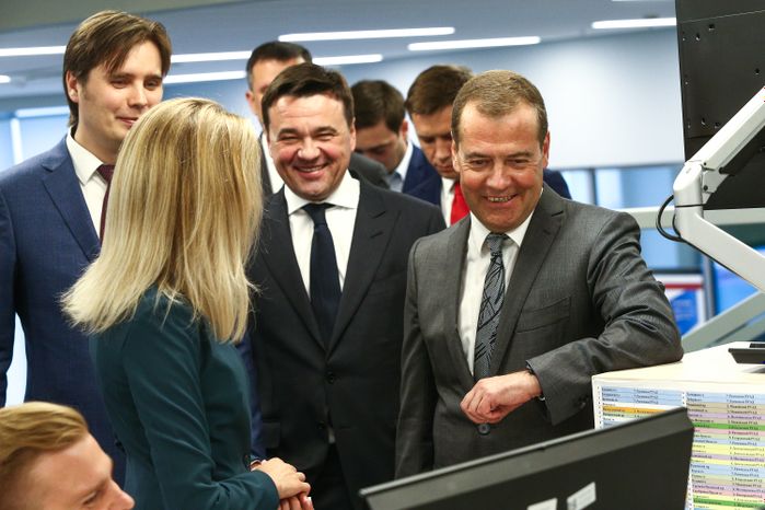 Презентация Центра управления регионом Дмитрию Медведеву в Доме Правительства Московской области