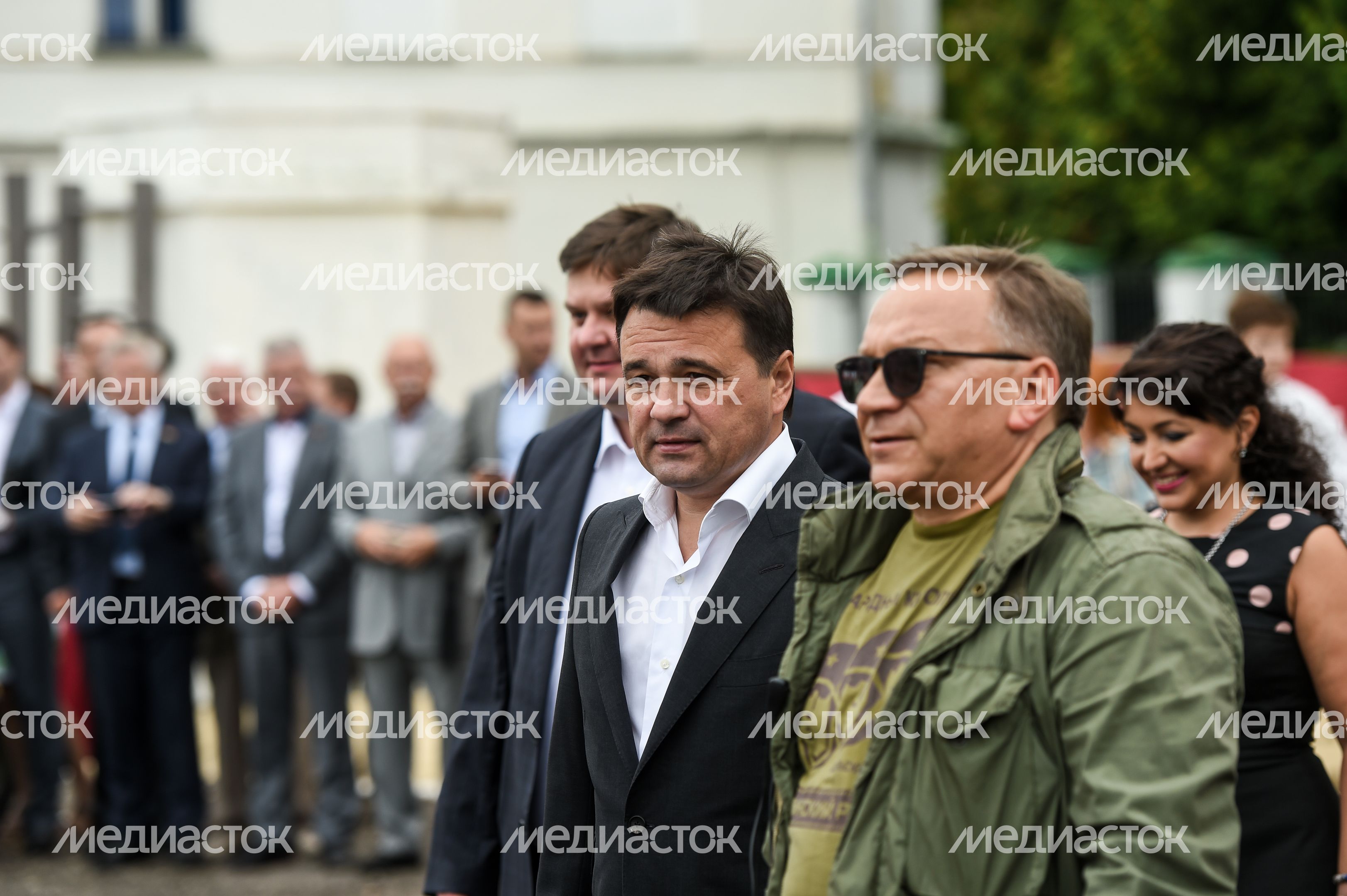 Андрей Воробьев посетил съемочную площадку фильма Ильинский Рубеж