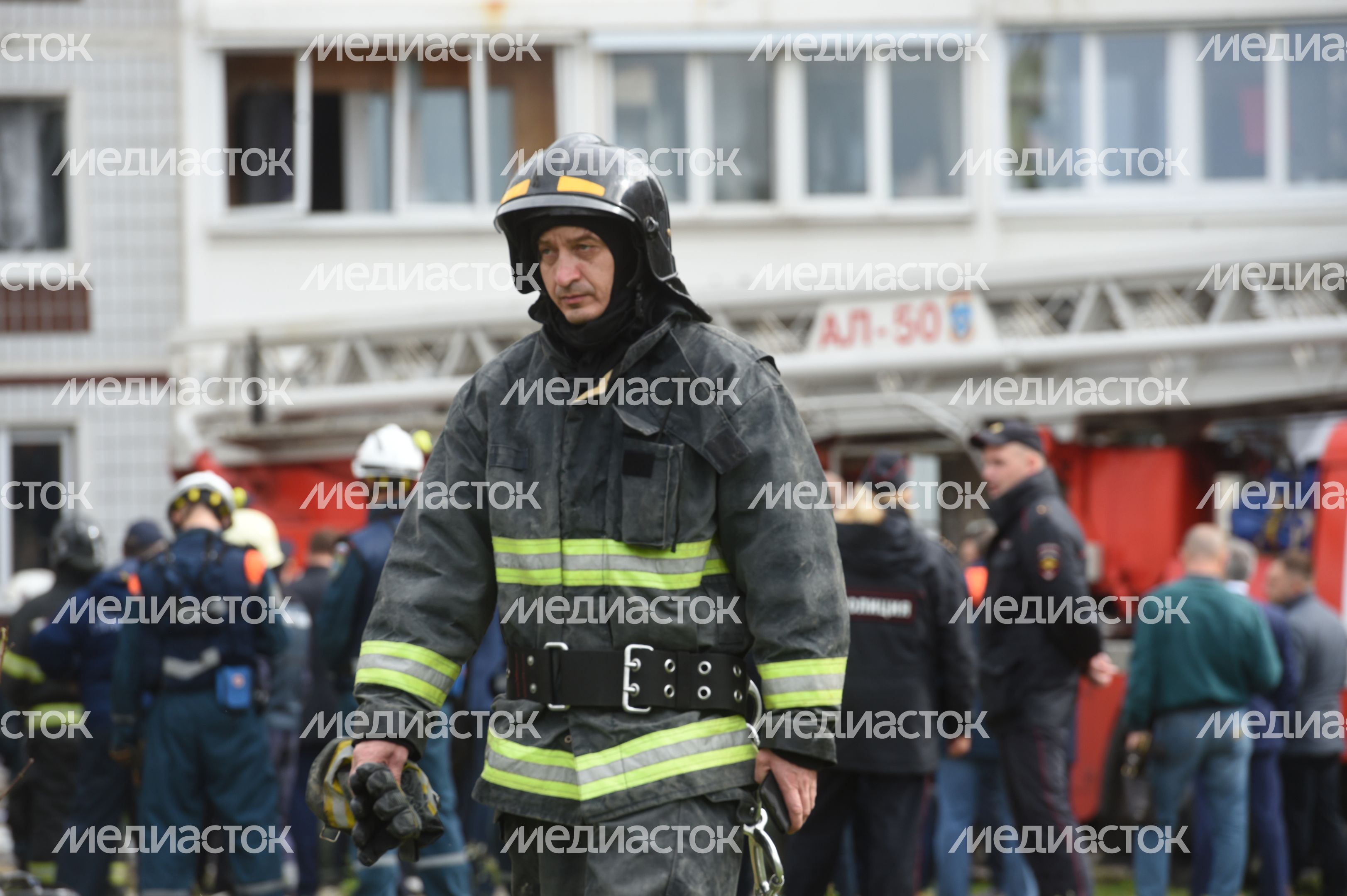Кадры с места взрыва газа в жилом доме в Ногинске