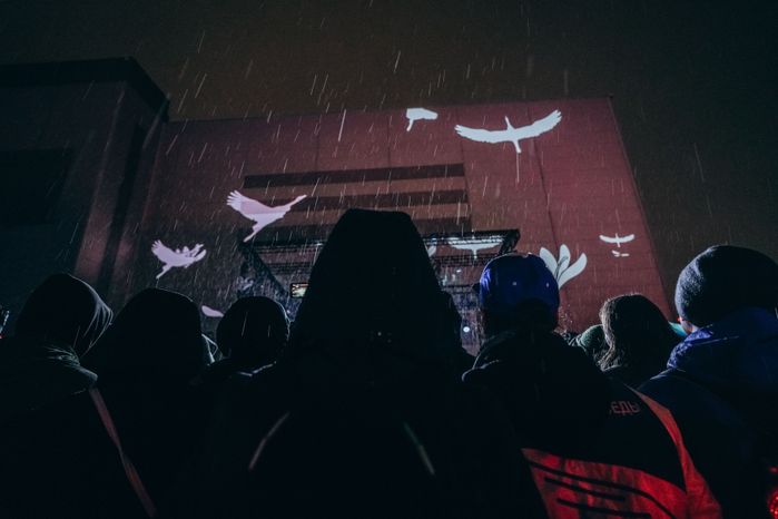 Акция памяти «Журавли» прошла на девятый день после теракта в "Крокус Сити Холле"