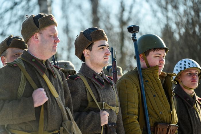 Военно-историческая реконструкция в музее танка Т-34 в Мытищах