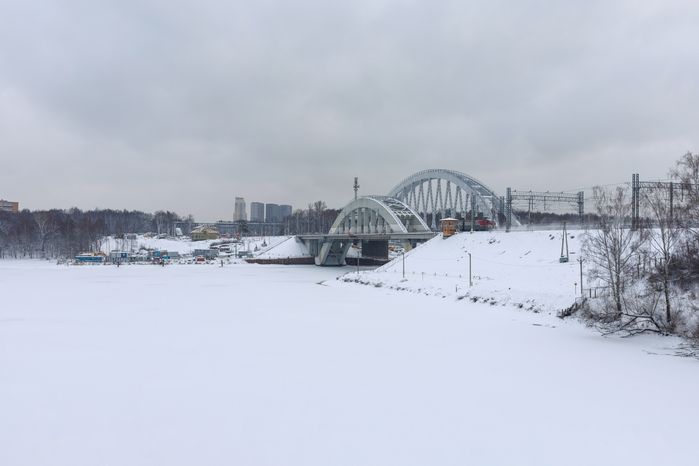 Вид на Химкинский железнодорожный мост