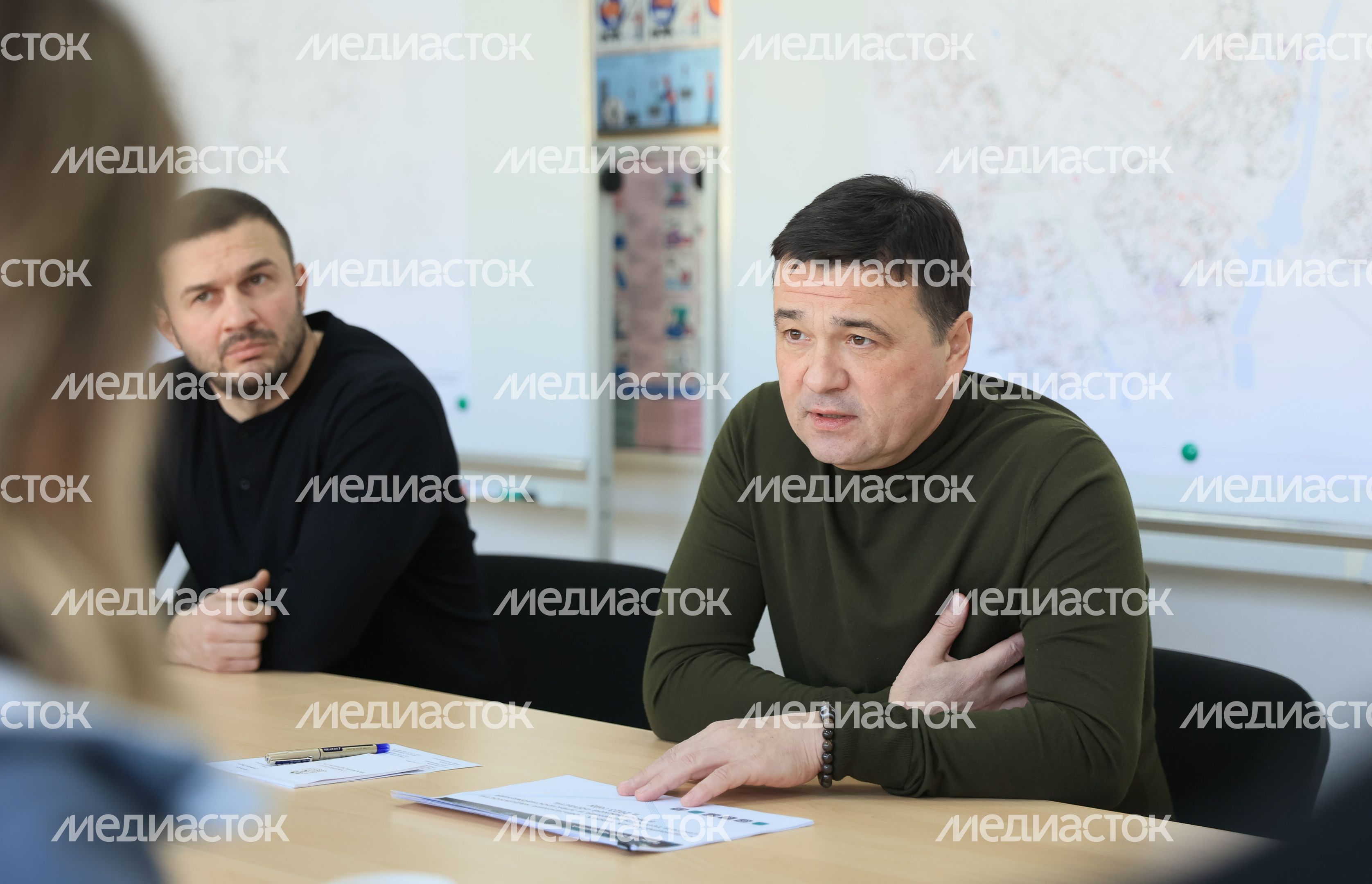 Посещение губернатором Подмосковья мкр. Новые Химки