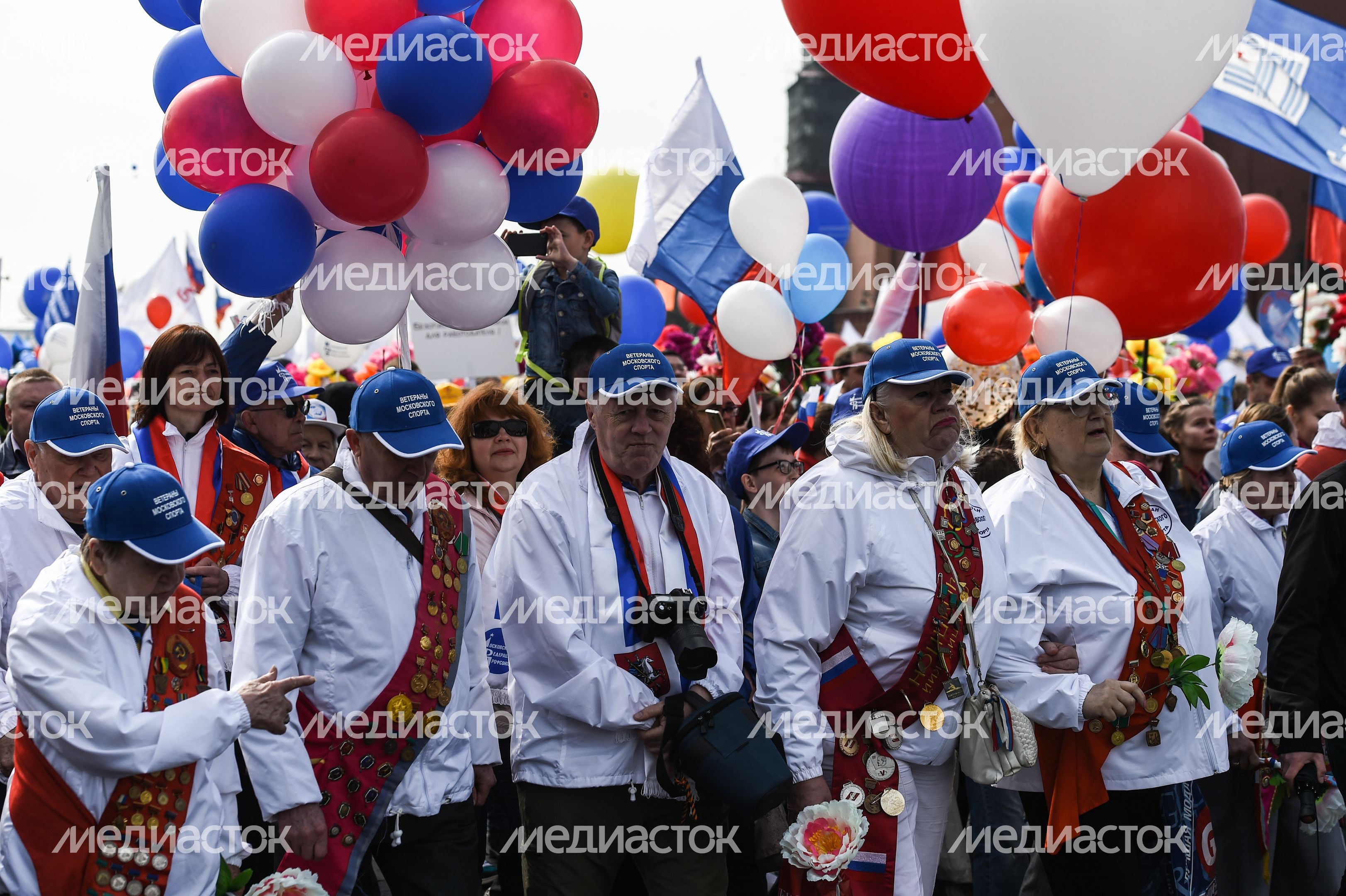 Первомайская демонстрация профсоюзов в Москве