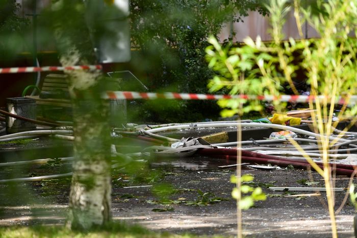 Кадры с места взрыва в доме на улице Проходчиков в Москве