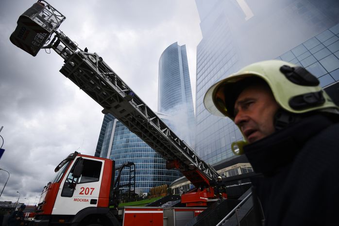 Пожарно-спасательные учения в «Москва-сити»
