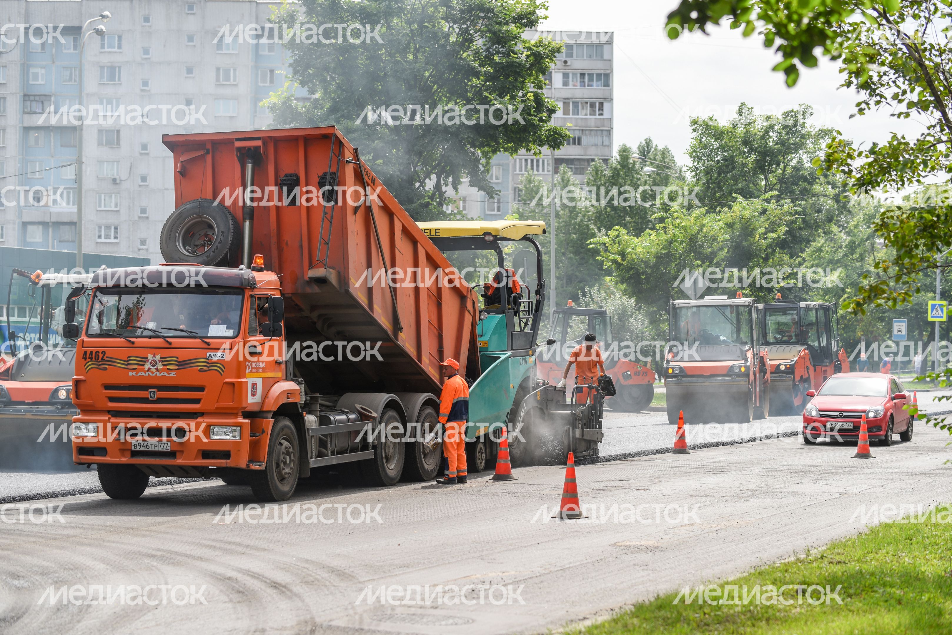 Дорожные работы в Москве