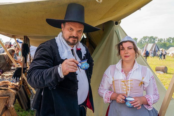 Ремесленные мастерские эпохи Древней Руси XVI века на фестивале «Гуляй город» в округе Чехов