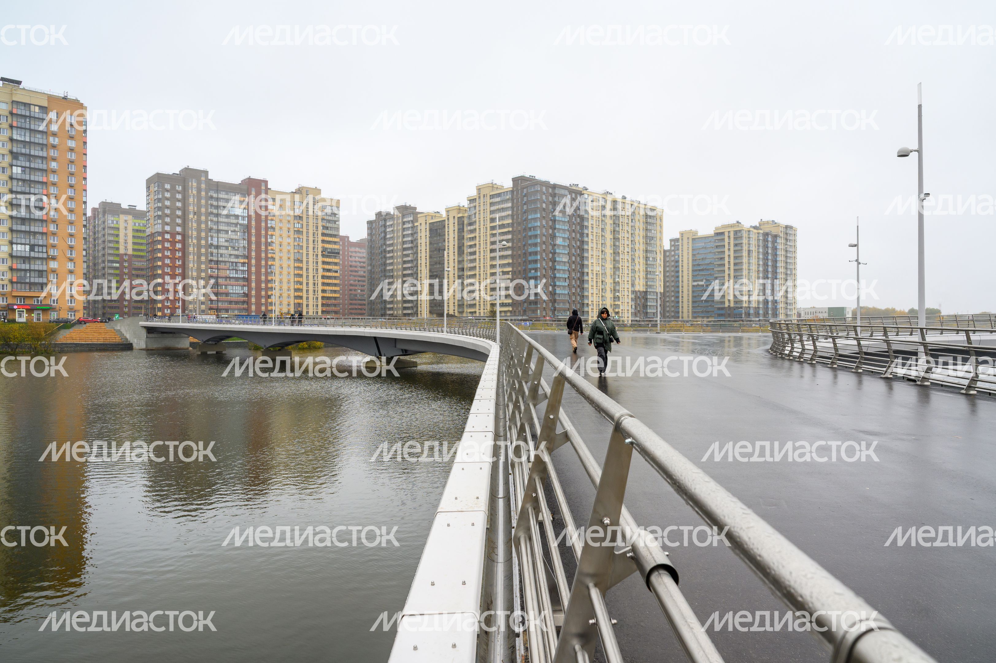 Пешеходный мост через озеро Черное соединил Люберцы и Москву Пешеходный мост через озеро Черное соединил Люберцы и Москву