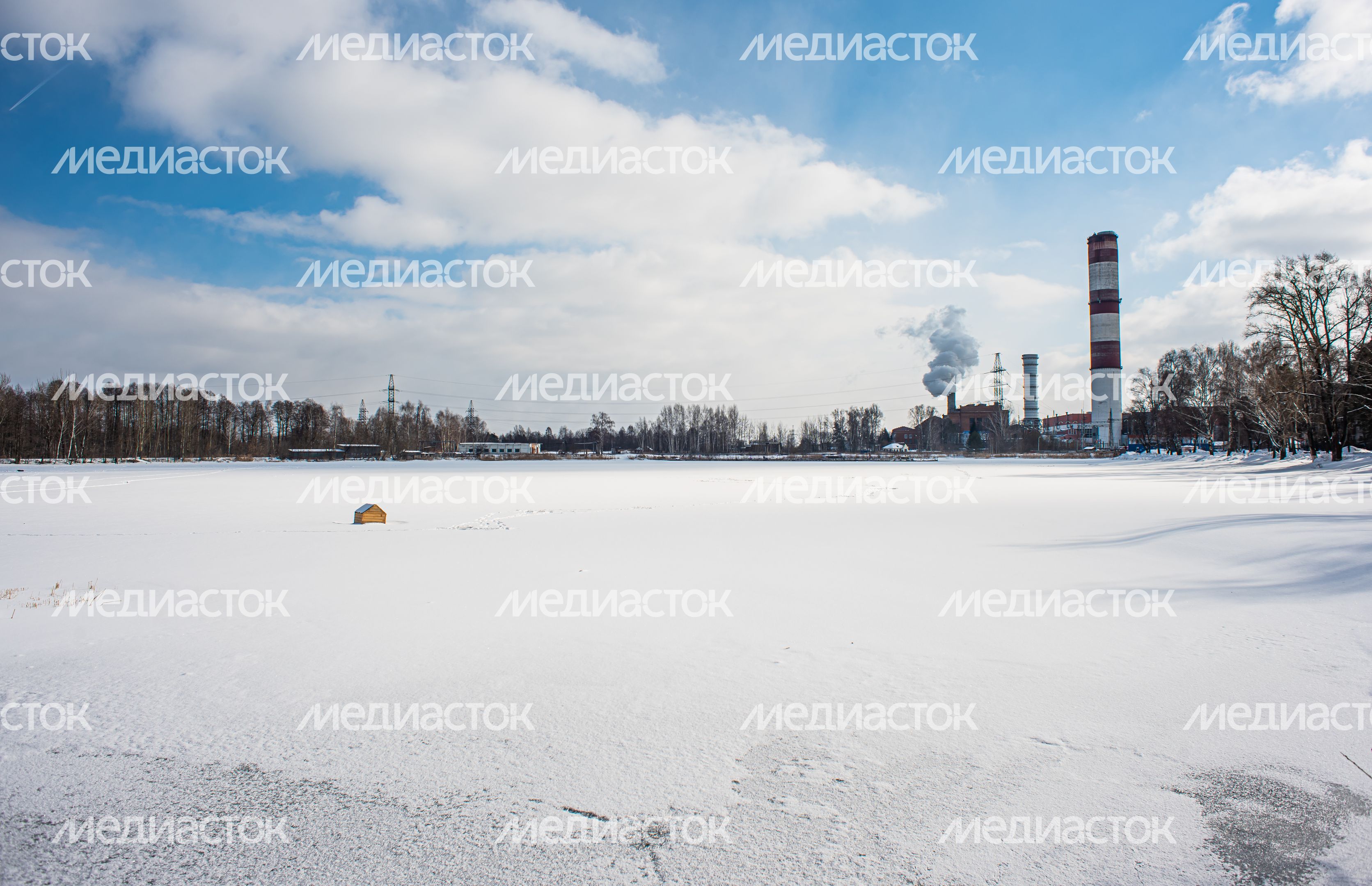 Зимние виды города Электрогорск
