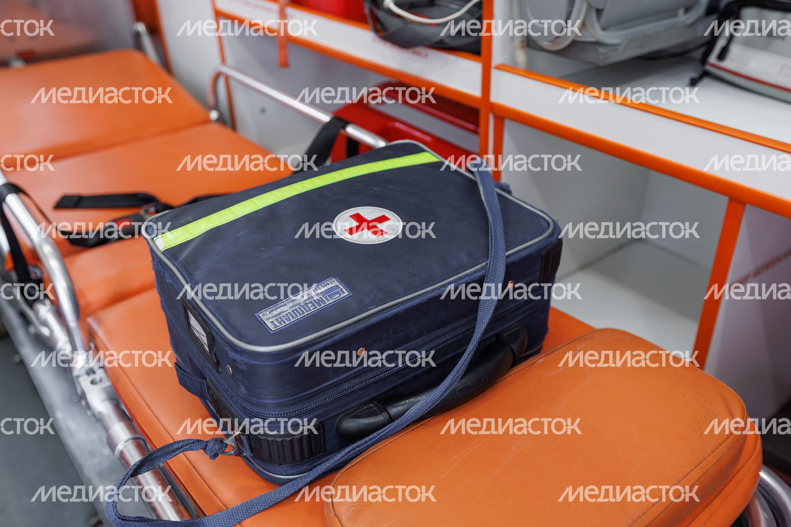 Машина скорой помощи на новом Мякининском посту в Красногорске Машина скорой помощи на новом Мякининском посту в Красногорске