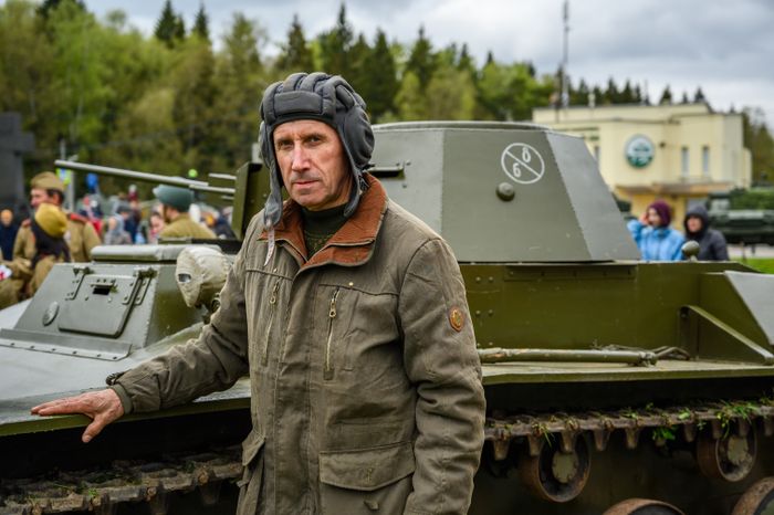 Военно-историческая реконструкция событий мая 1945 года в музее истории танка Т-34 в Мытищах