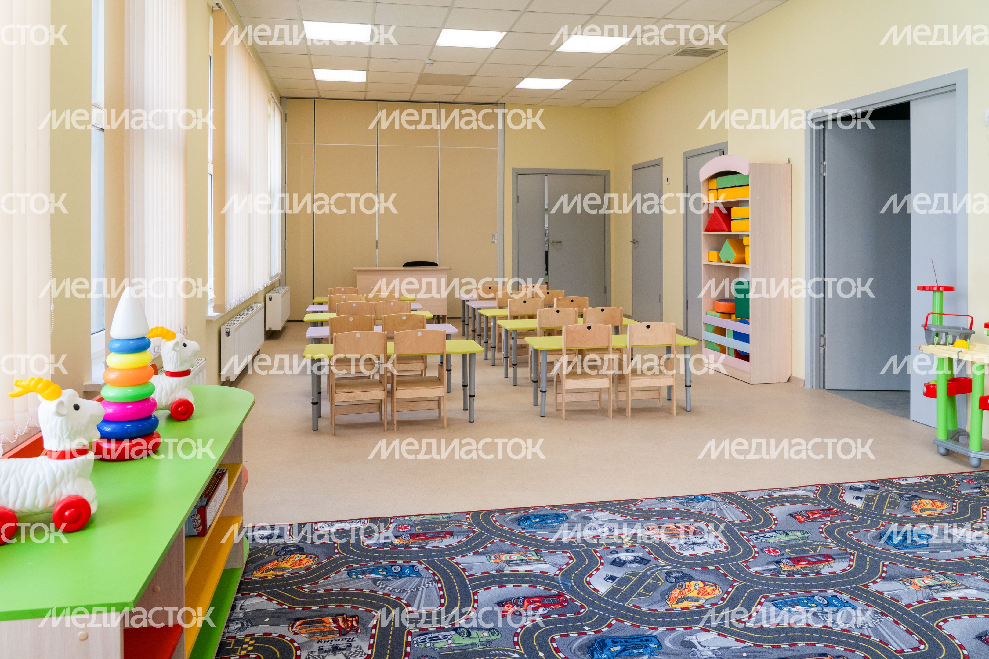 Игровая комната в новом детском саду «Карамелька» в ЖК «Ильинойс» Красногорска