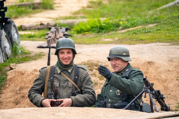 Военно-историческая реконструкция «Штурм Кенигсберга» в День Победы в парке «Патриот» Одинцовского округа