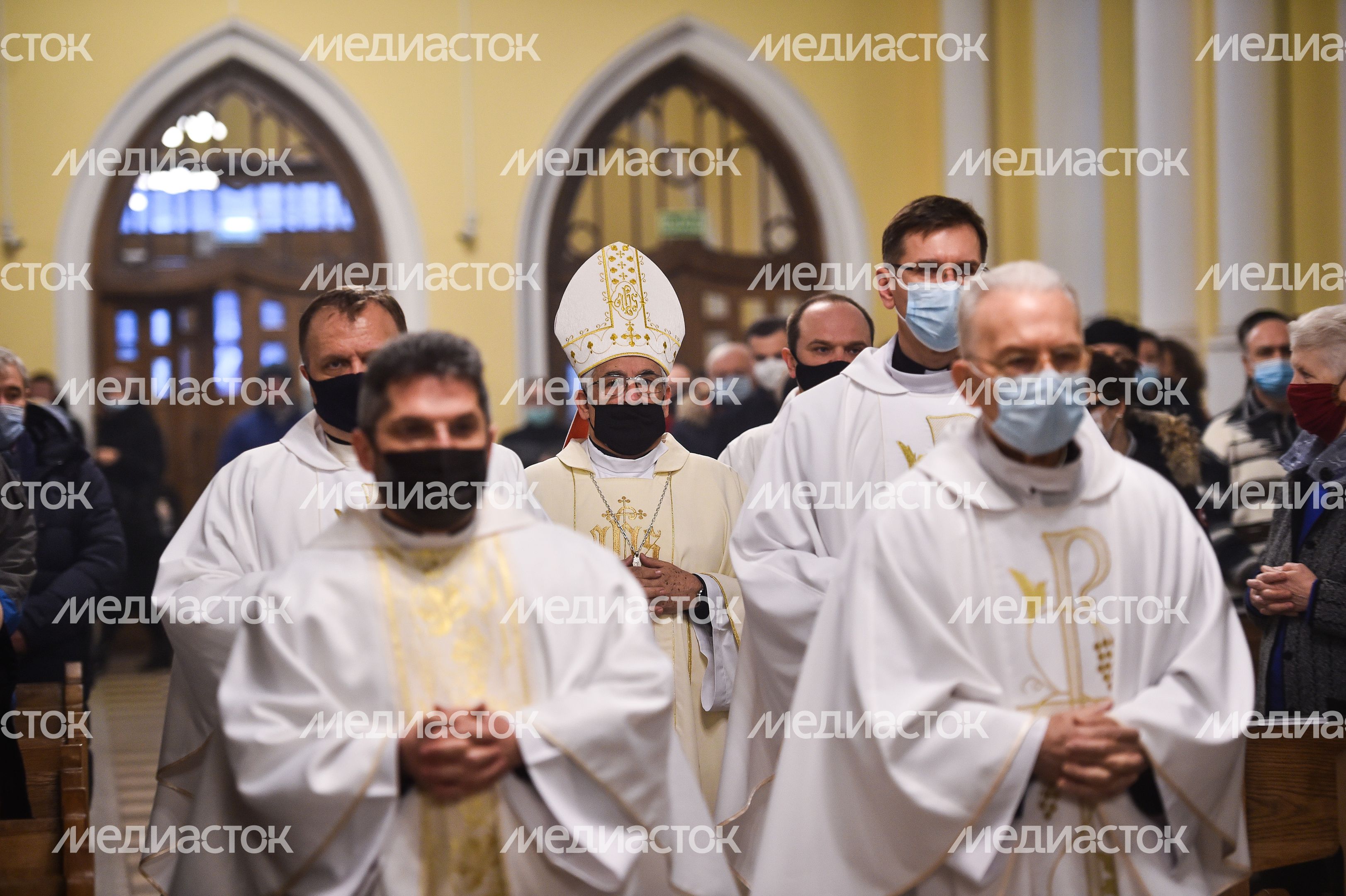 Рождественская служба в кафедральном соборе Непорочного Зачатия Пресвятой Девы Марии