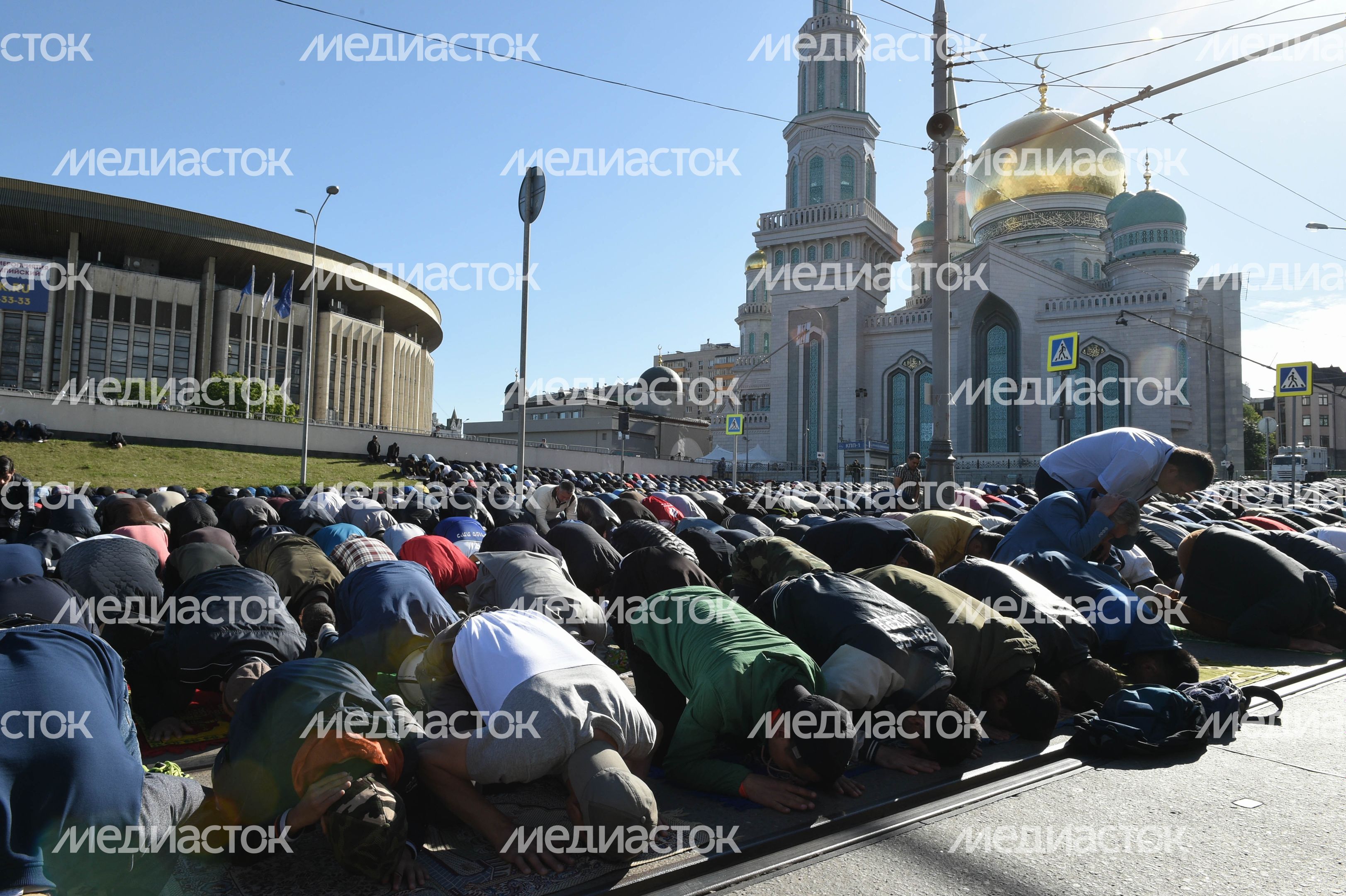 Празднование Ураза‑байрам в Москве в 2018 году
