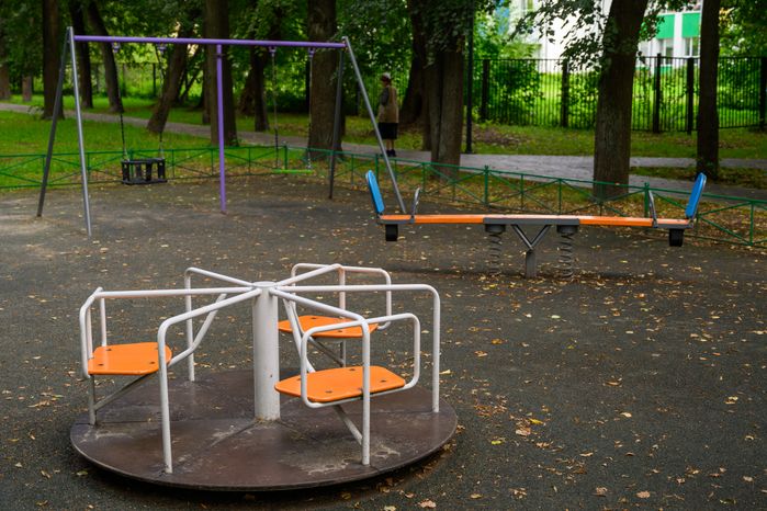 Сквер на улице Крупешина в Балашихе после благоустройства