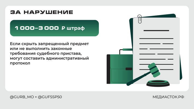 Что нельзя брать с собой в суд Горизонталь 06