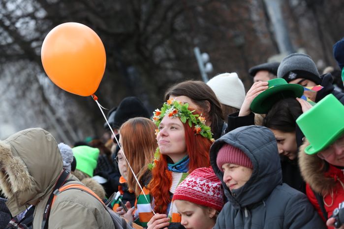 Парад в День Святого Патрика в Москве